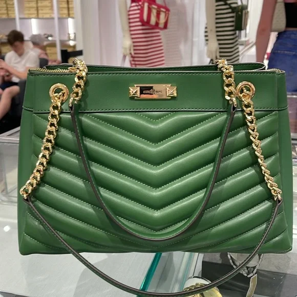 Michael Kors Whitney Women Ladies Medium Tote Shoulder Handbag Bag Purse Green - Picture 9 of 16